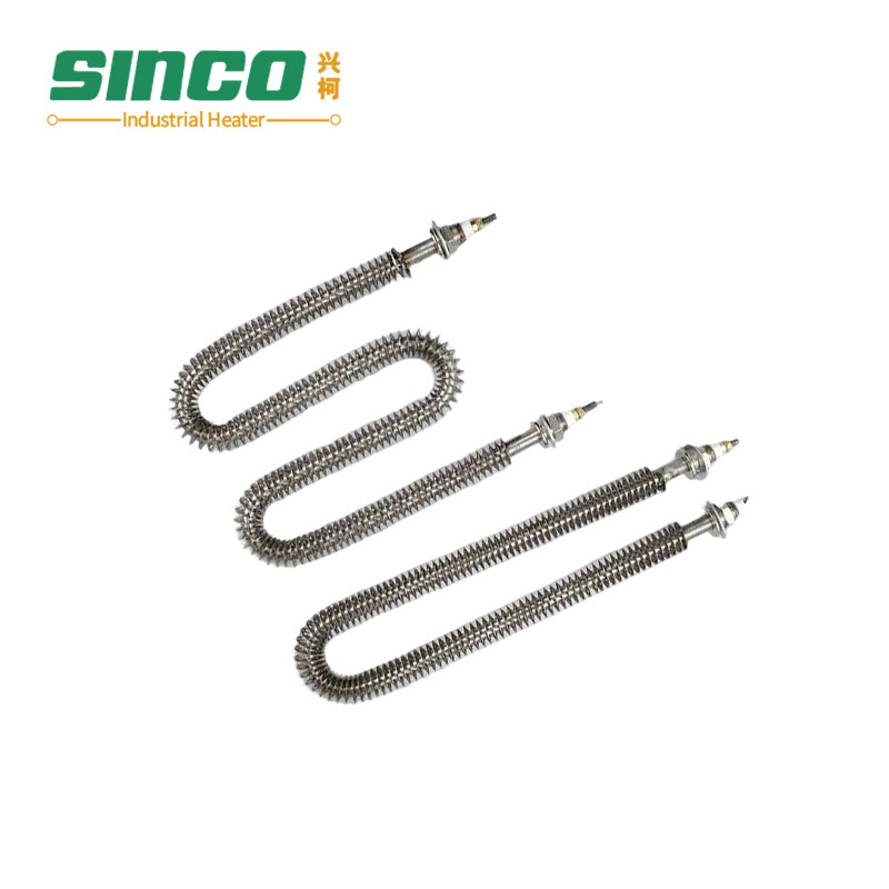 Customized Resistance Finned Immersion Air Heater Tubular Tube Heating Element for Industrial