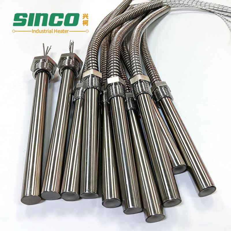 Stainless Steel Cartridge Heating Element, Screw in Flange Cartridge Heater